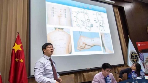 邹伟教授作题为《针灸学概要与国际化应用》的讲座